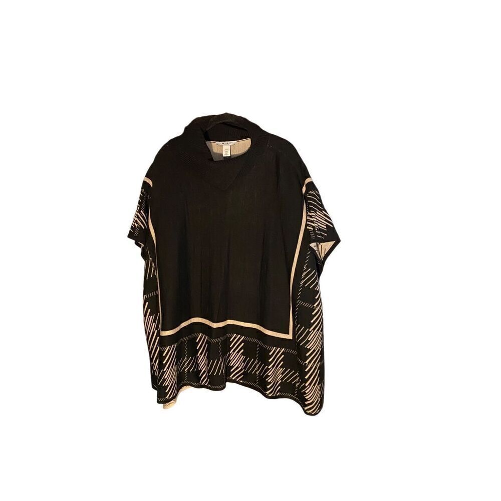 White House Black market NWT split Cowel neck poncho size XXS
